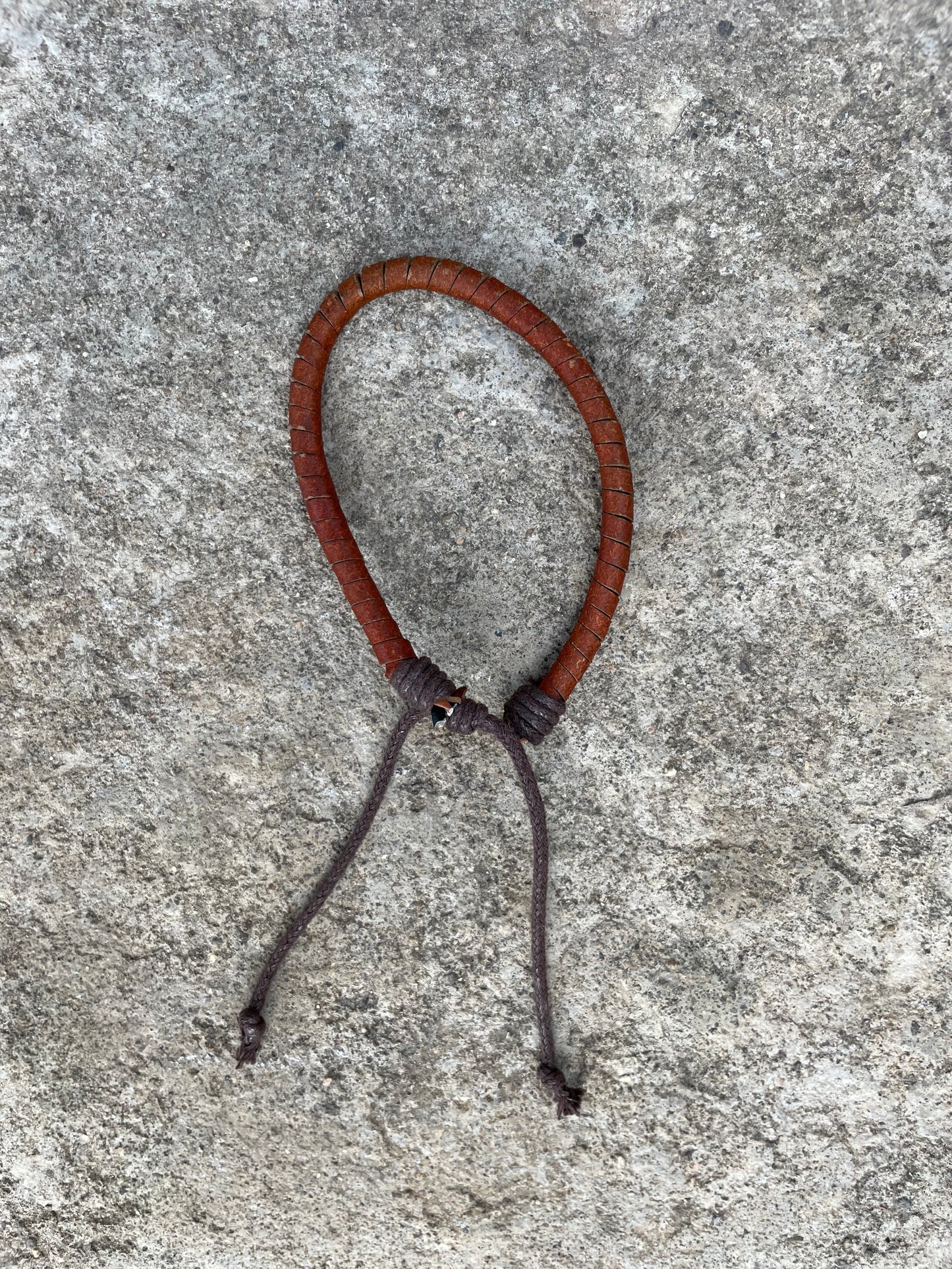 Light Brown Twine Leather Adjustable Bracelet