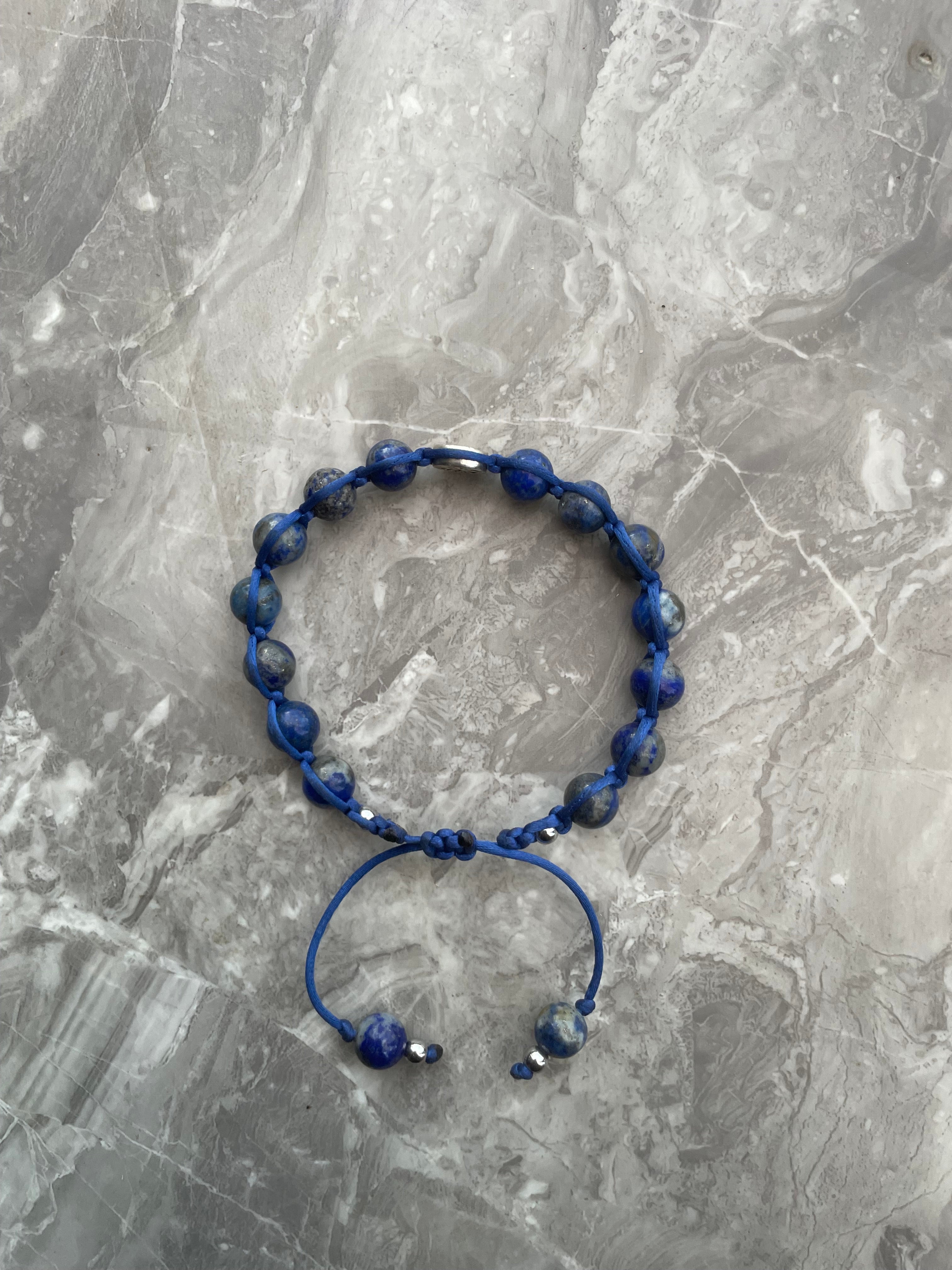 Tree of Life Lapis Lazuli Beaded Bracelet