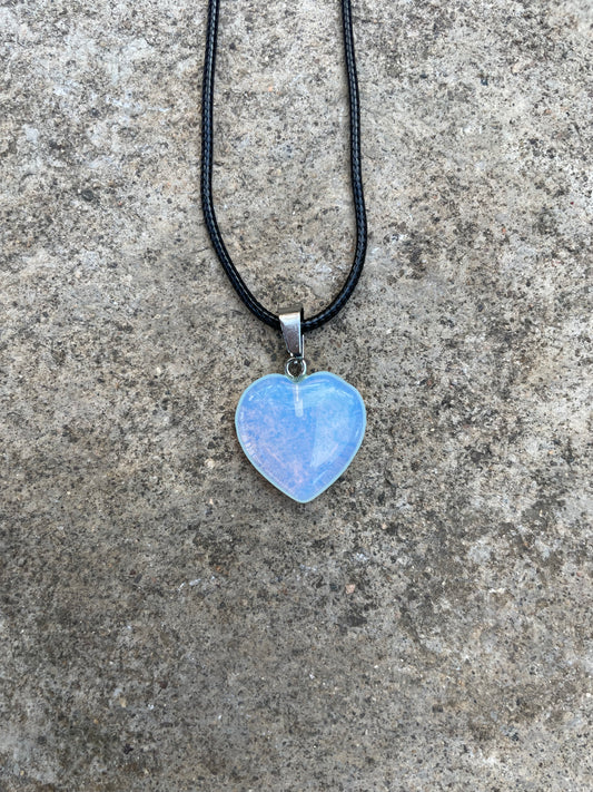 Opalite Heart-shaped Necklace