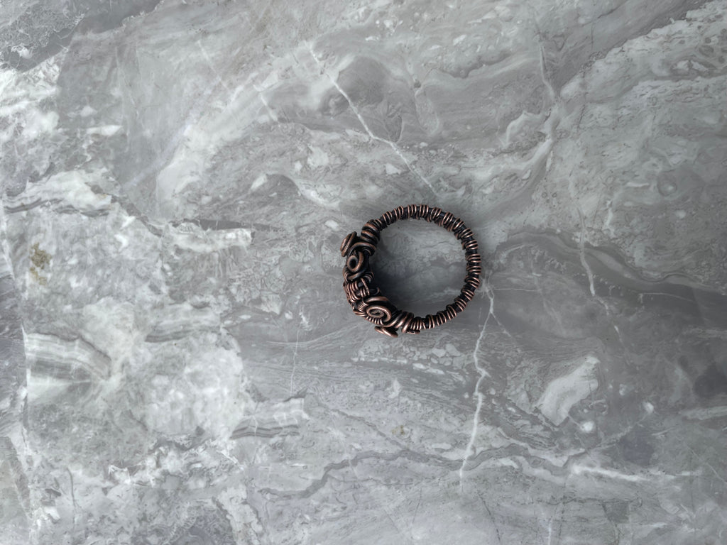 Copper Natural Stone Statement Ring