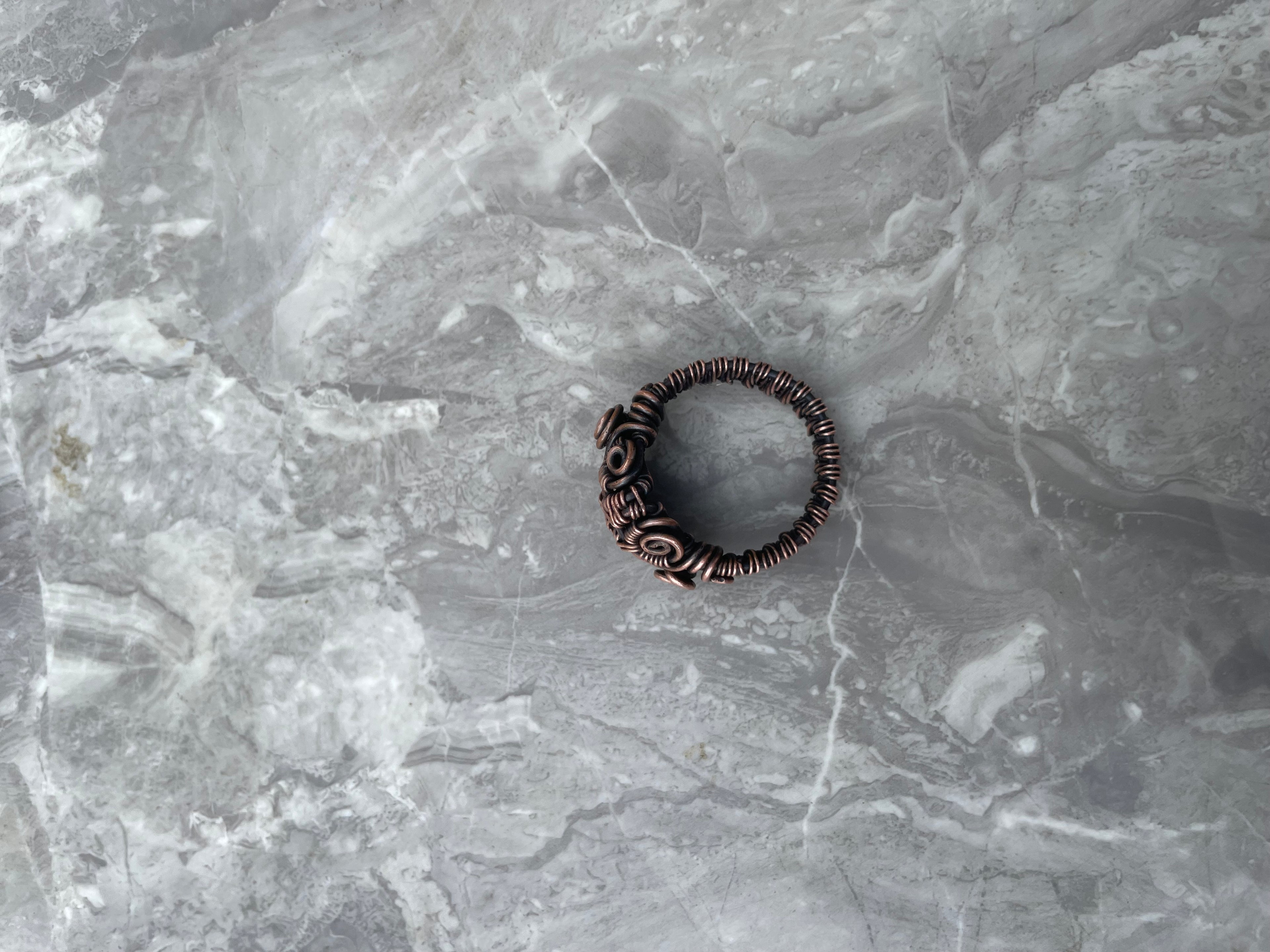 Copper Natural Stone Statement Ring