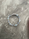 Aquamarine & Moonstone Beaded Bracelet