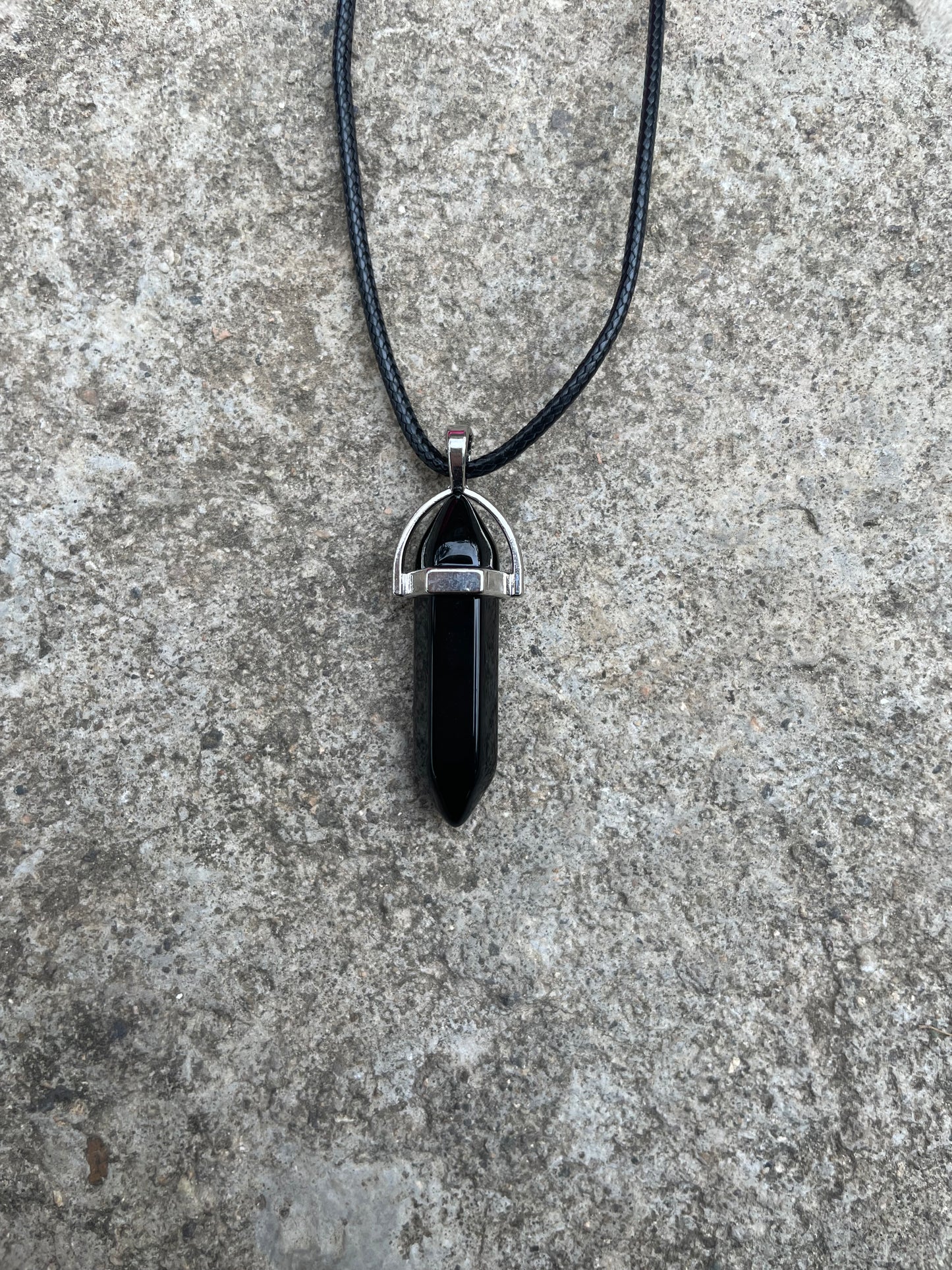 Black Onyx Crystal Necklace