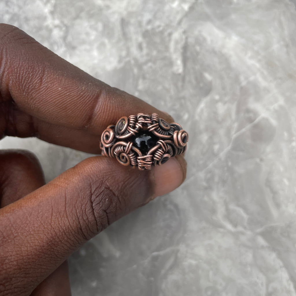 Copper Natural Stone Statement Ring