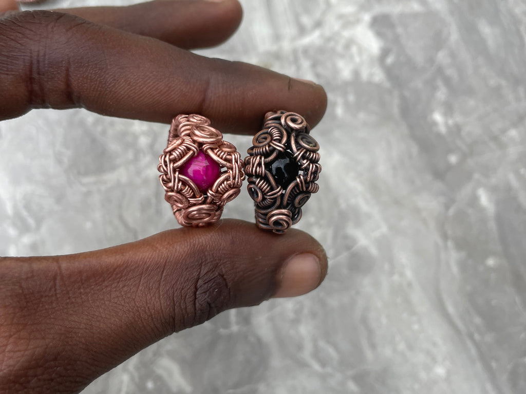 Copper Natural Stone Statement Ring