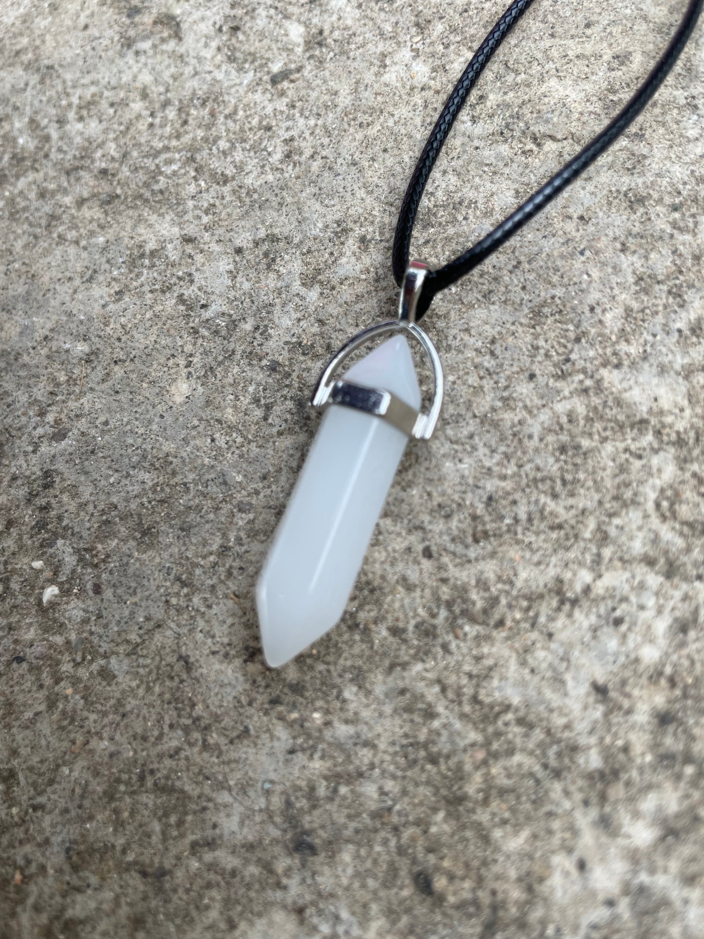 Milky Quartz Crystal Necklace