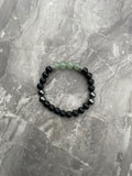 Green Aventurine with Black Onyx, Black Obsidian & Hematite Beaded Bracelet