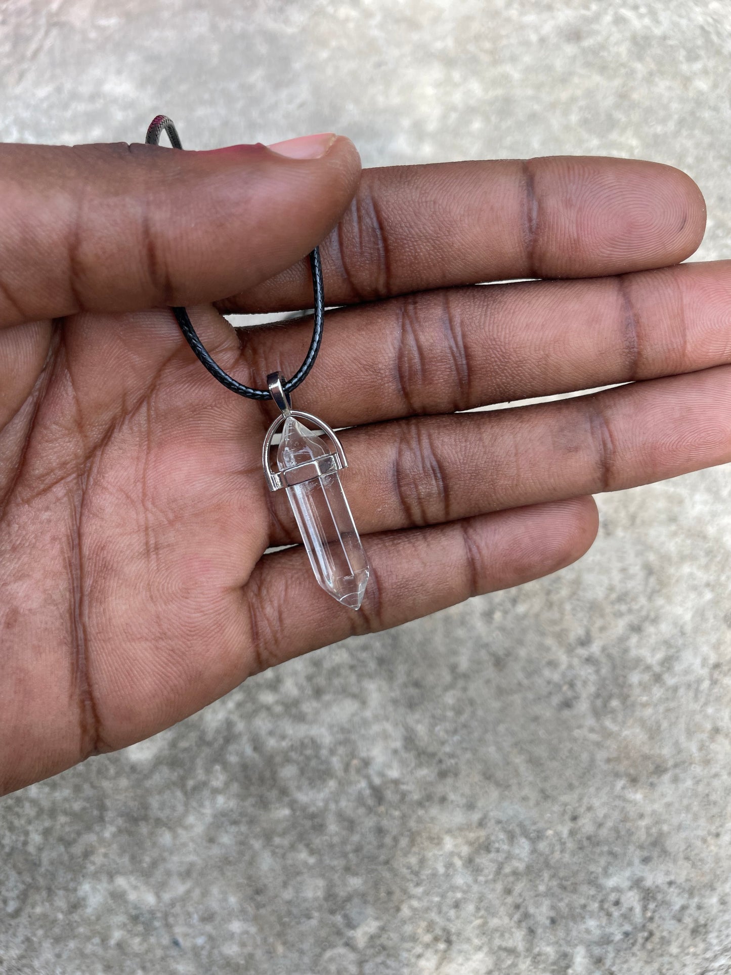 Clear Quartz Crystal Necklace