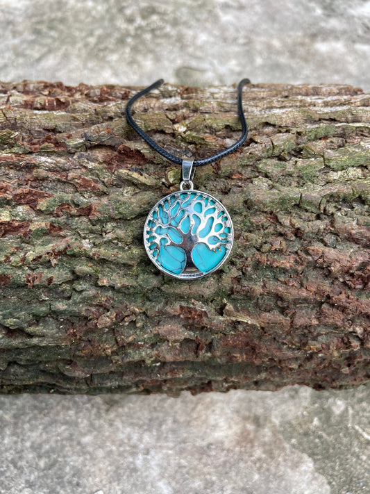 Turquoise Tree of Life Necklace