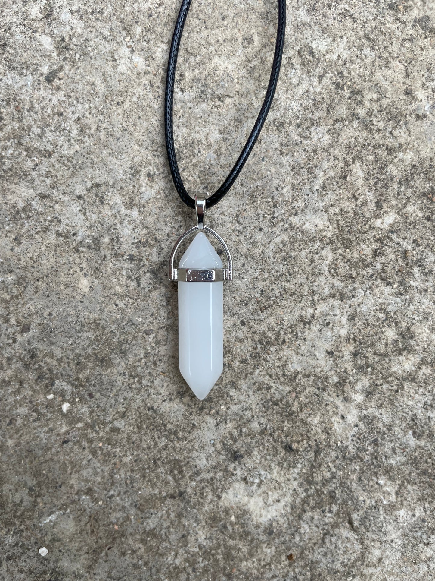 Milky Quartz Crystal Necklace