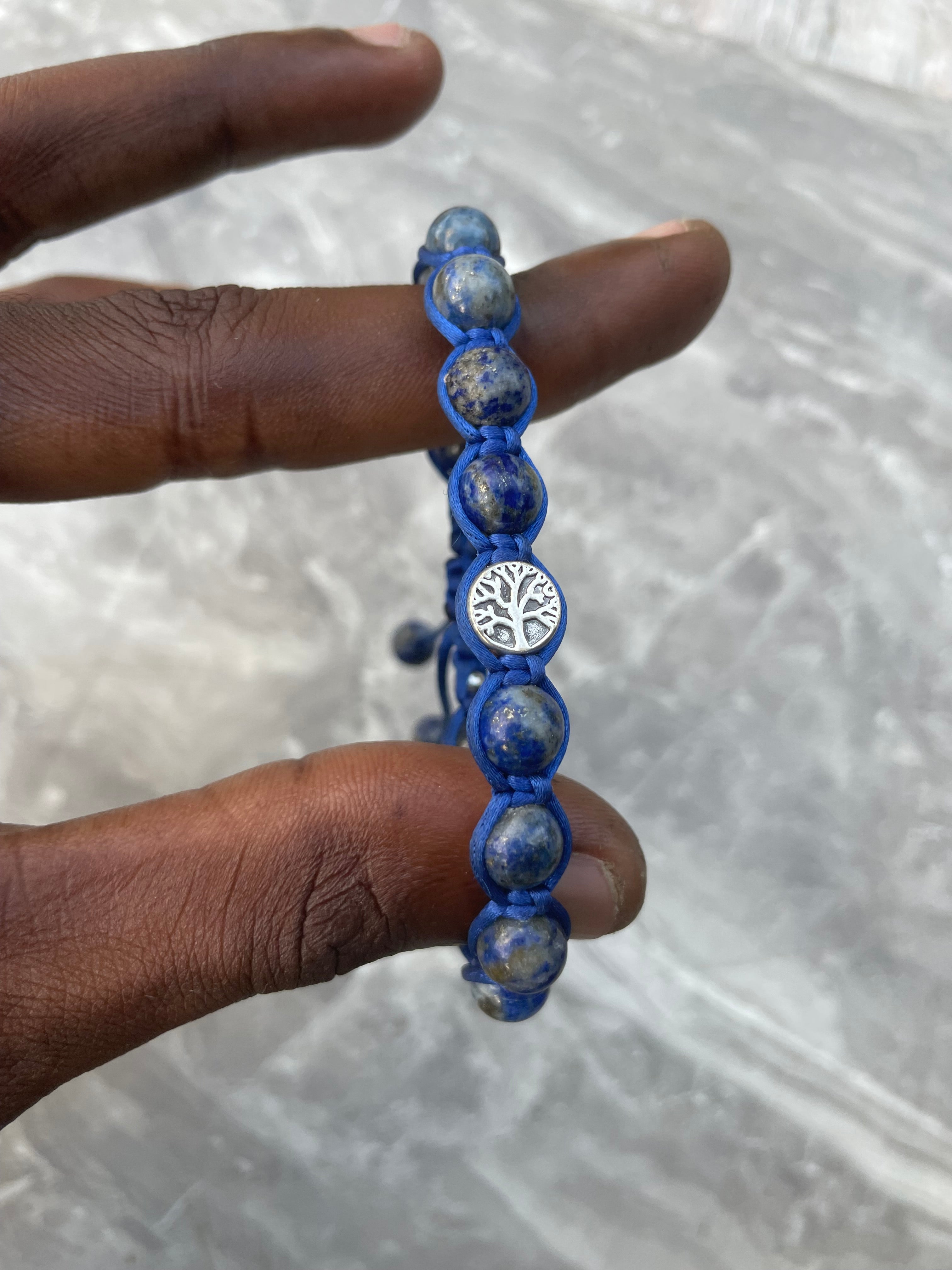 Tree of Life Lapis Lazuli Beaded Bracelet