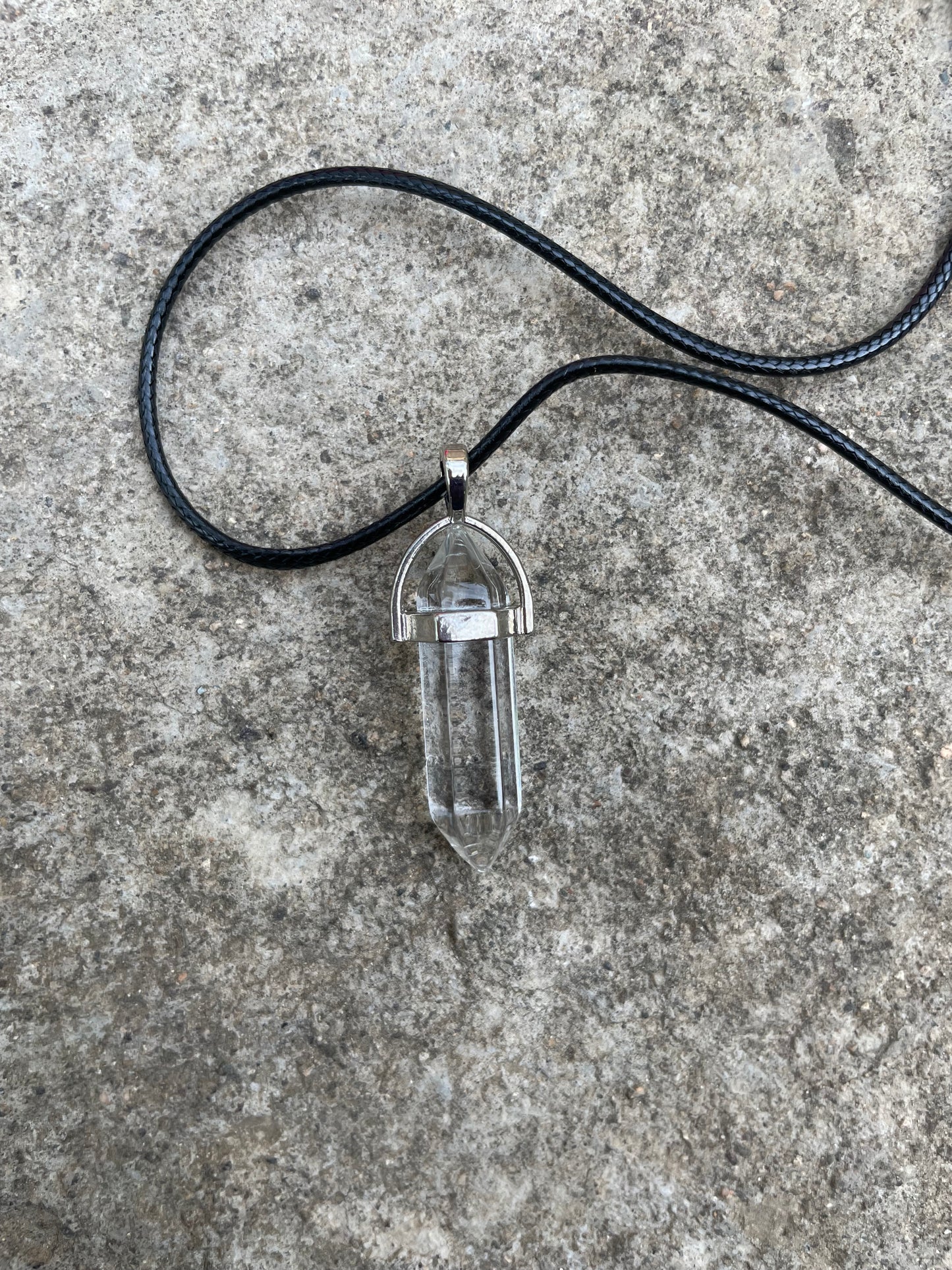 Clear Quartz Crystal Necklace