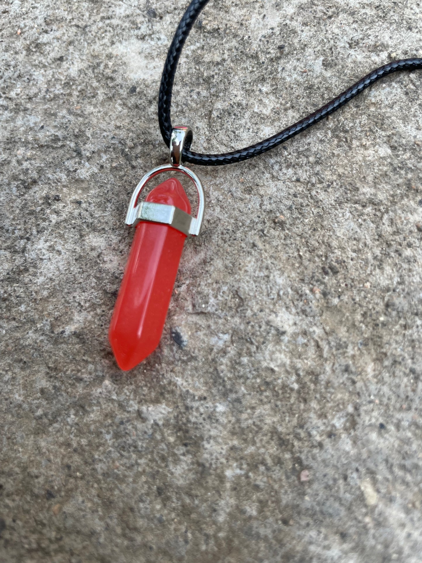 Carnelian Crystal Necklace