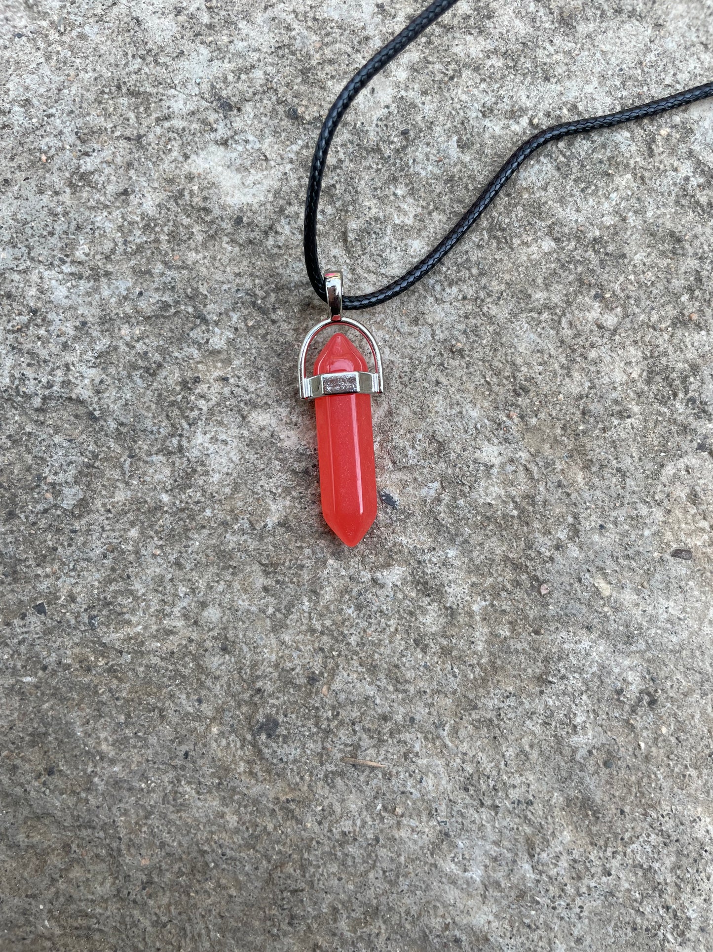 Carnelian Crystal Necklace