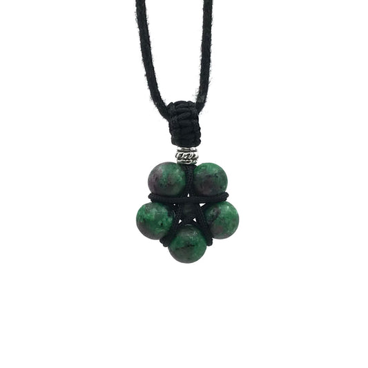 Green Ruby Zoisite Beaded Necklace