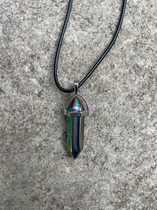 Iridescence Gemstone Crystal Necklace