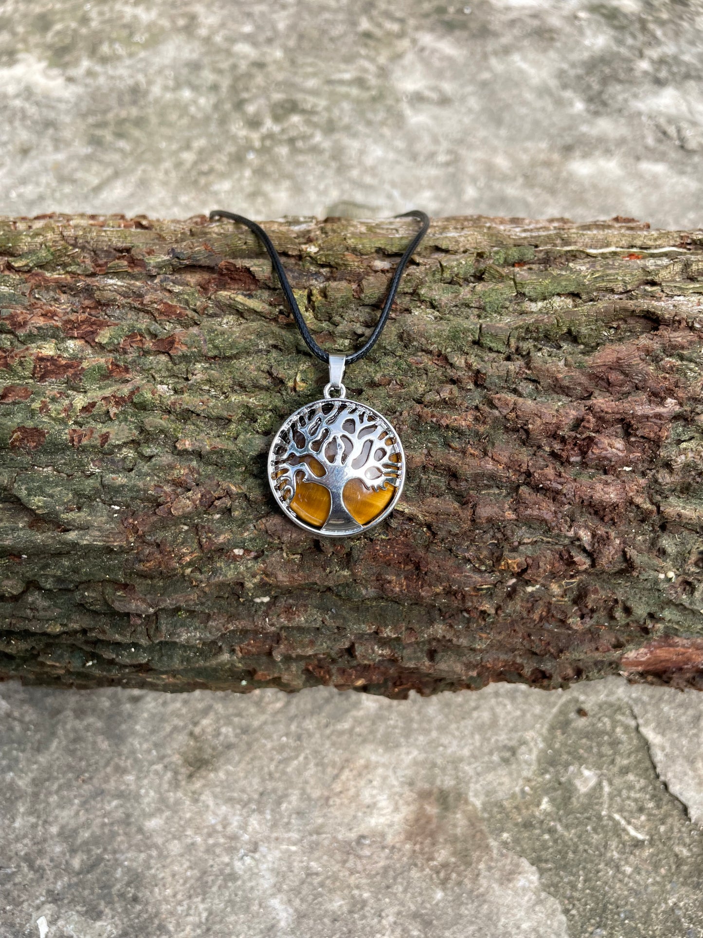 Tiger's eye Tree of Life Necklace