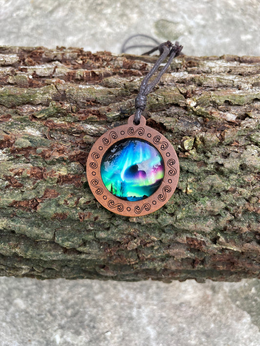 Wooden Galaxy Necklace