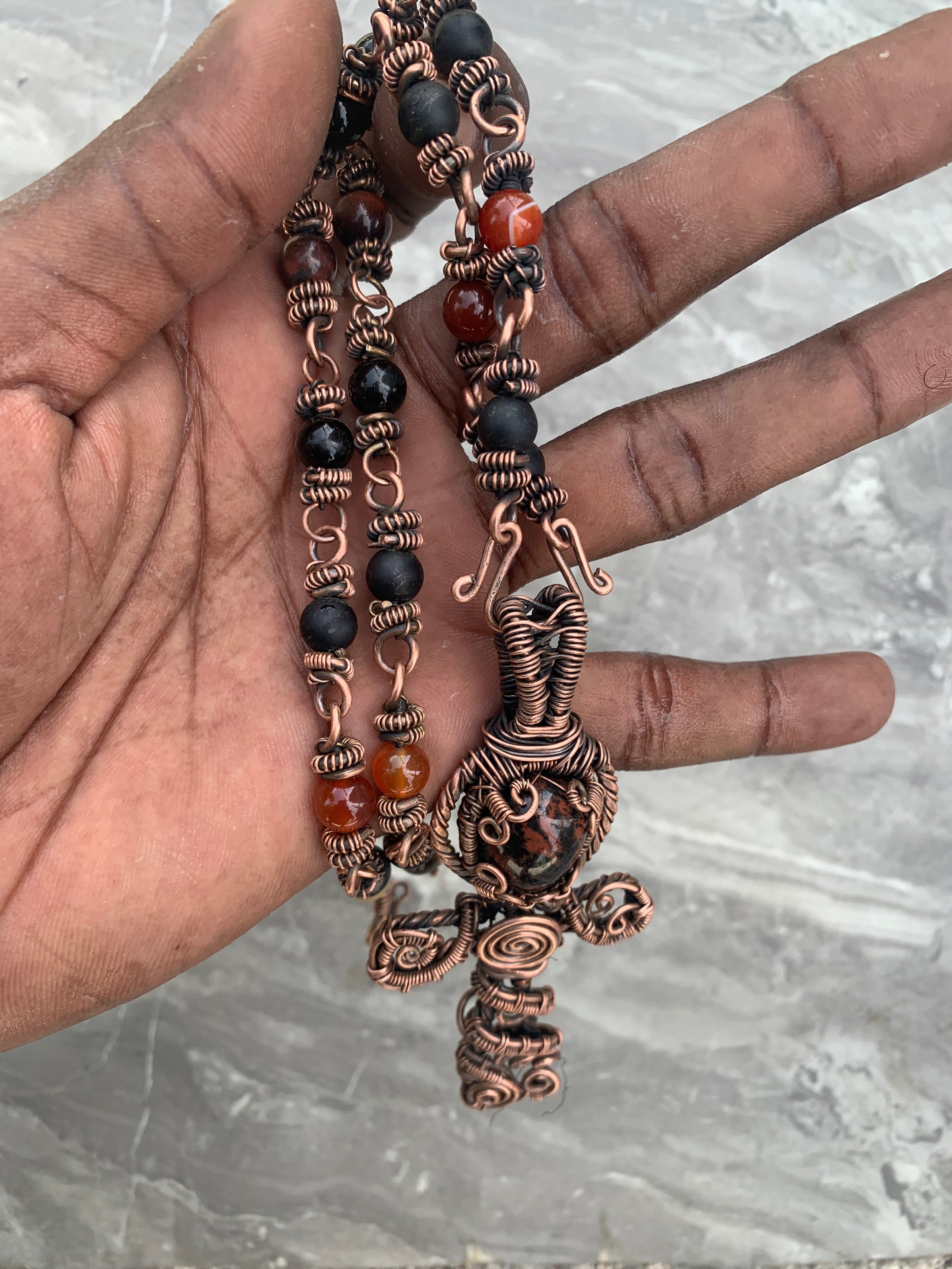 Ankh Copper Necklace