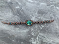 Abalone Shell with Black Obsidian, Blue and Green Tiger Eye