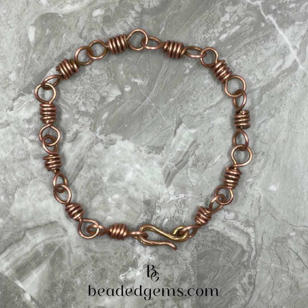 Copper Wrap Braclete