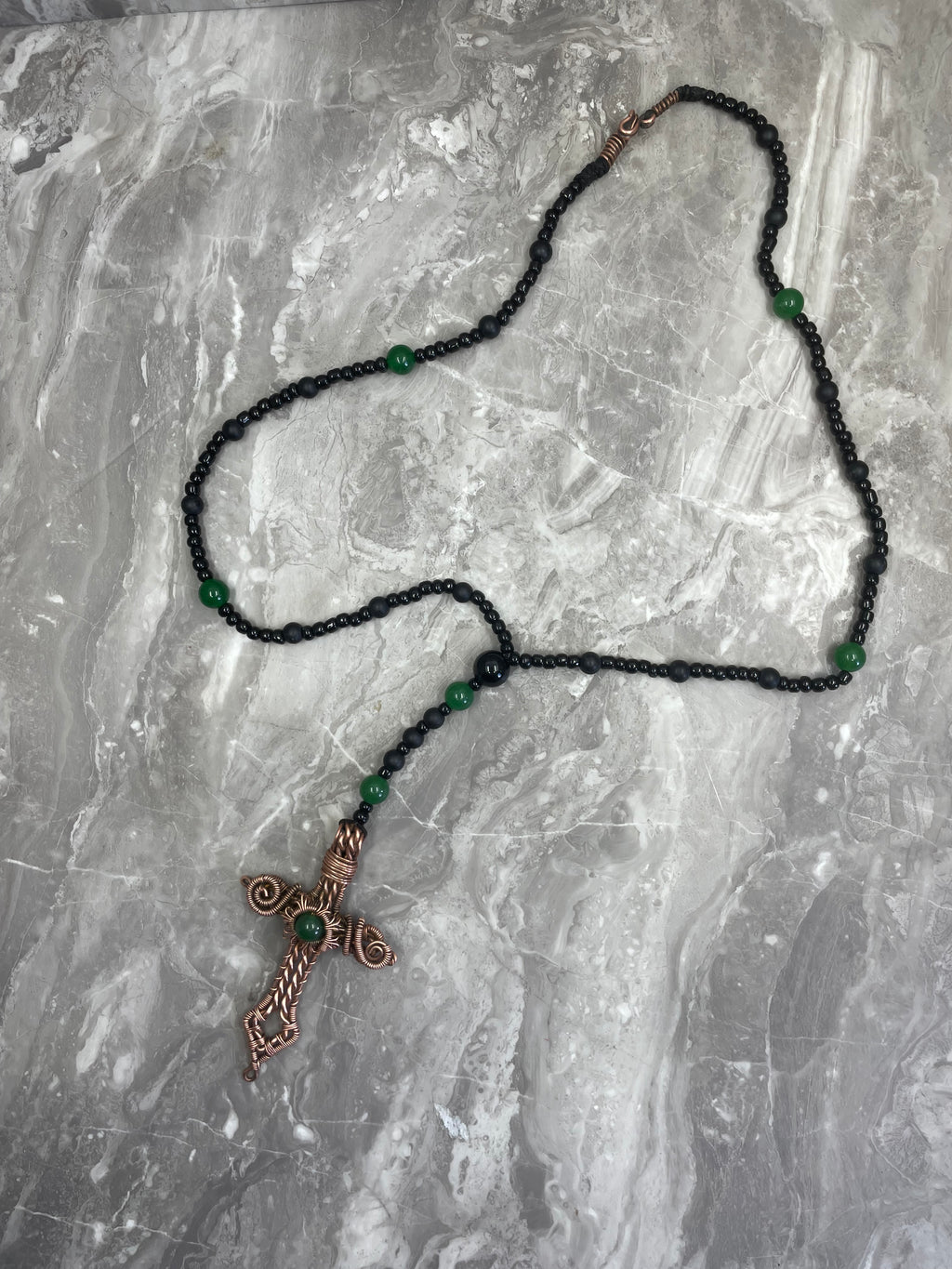 Rose Cross Necklace