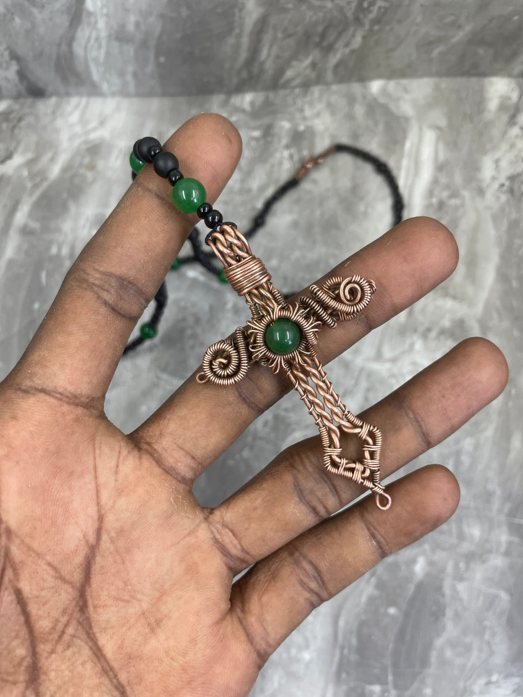 Rose Cross Necklace