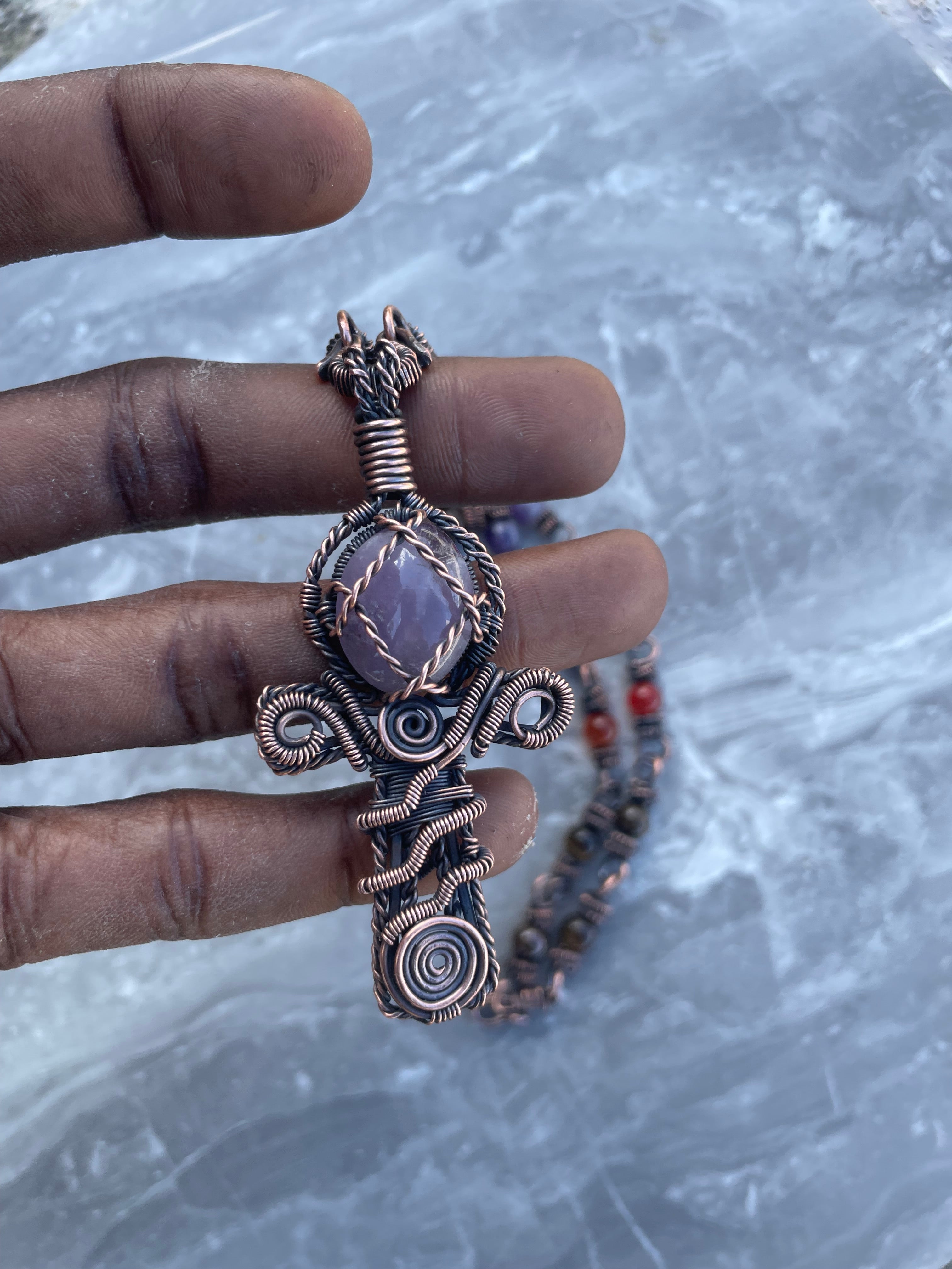 Ankh Copper Necklace