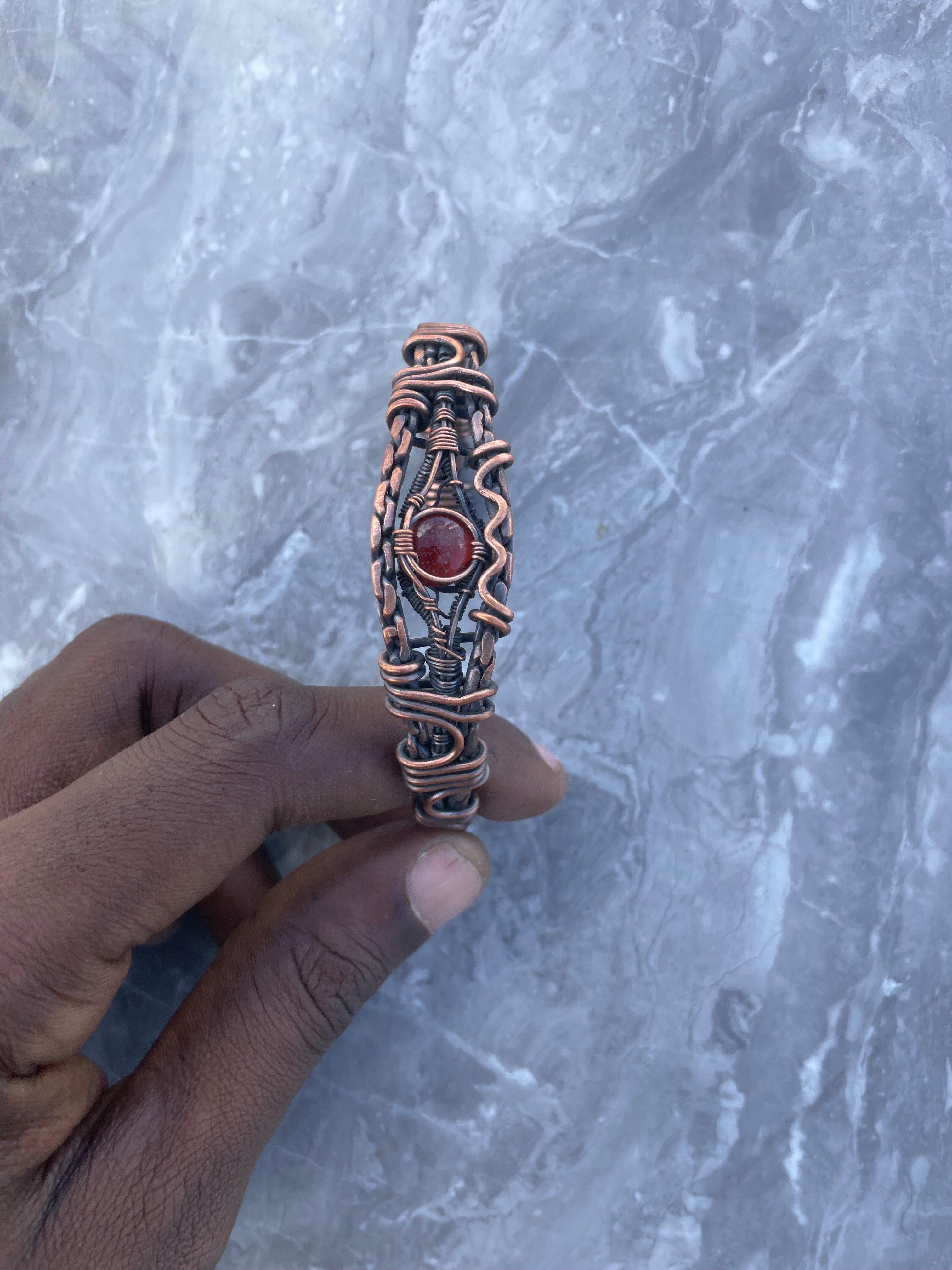 Red Aget Copper Bracelet