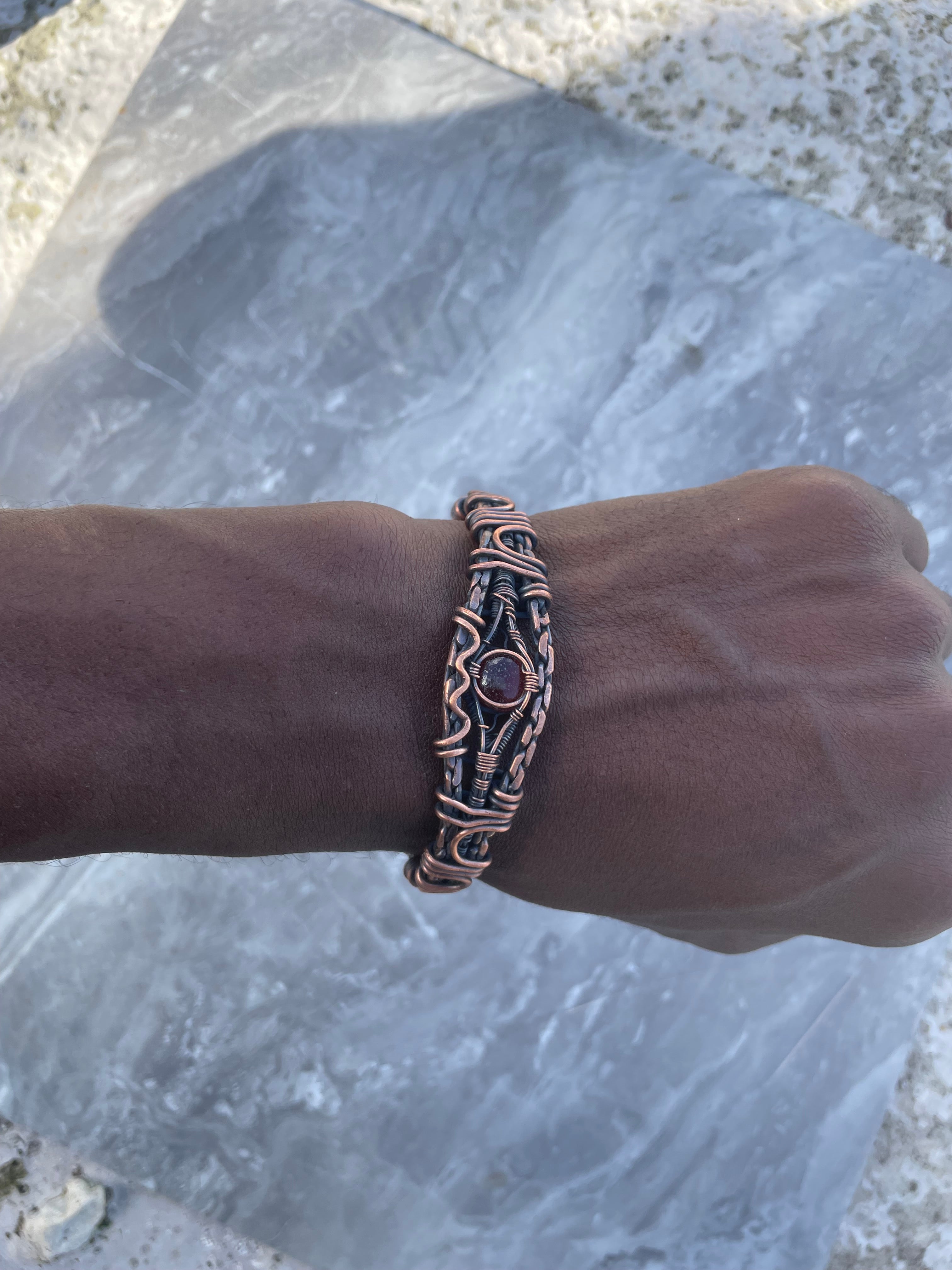 Red Aget Copper Bracelet