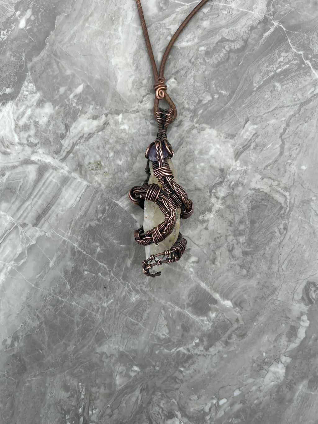 Citrine Copper Snake Design