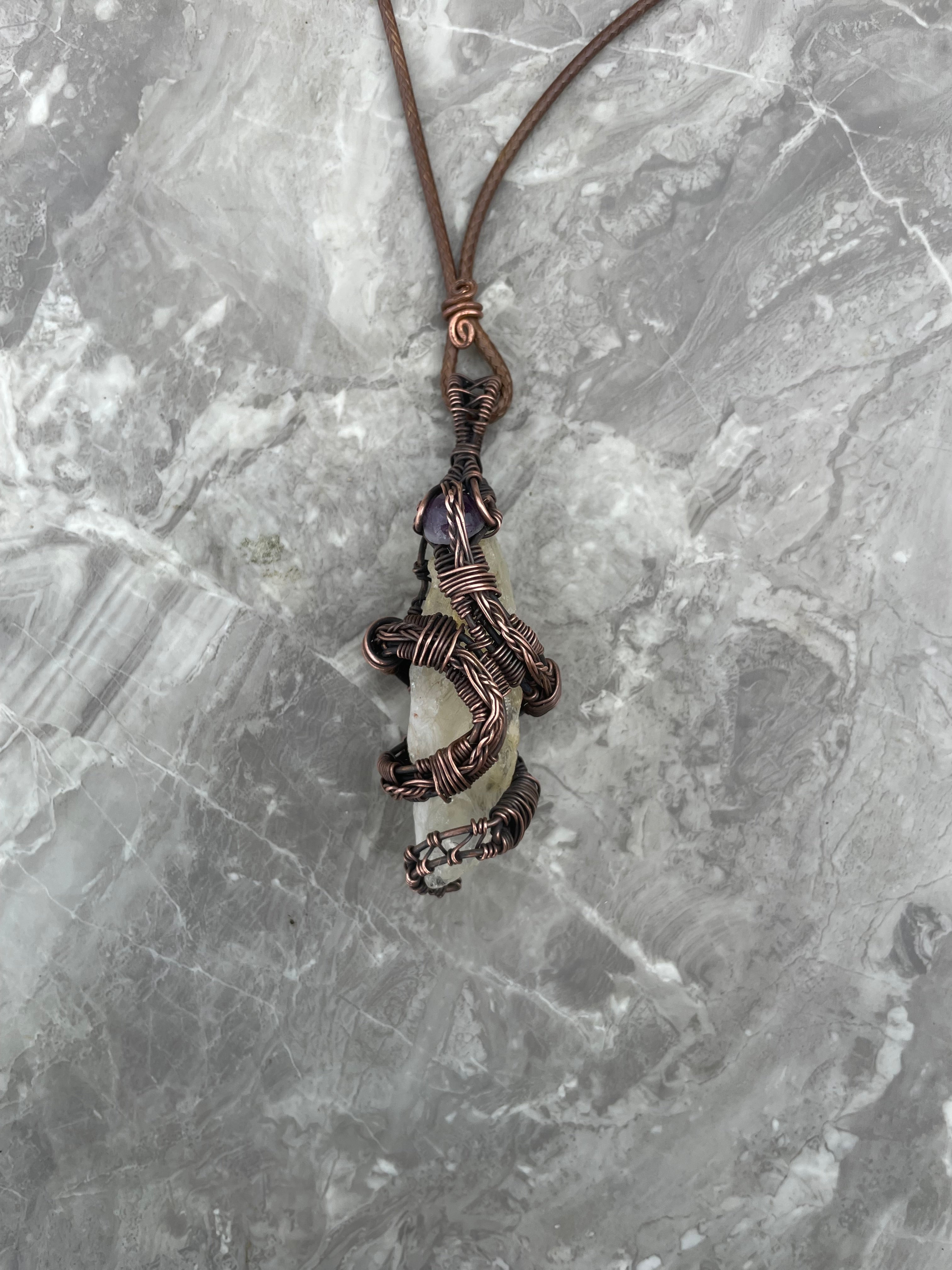 Citrine Copper Snake Design