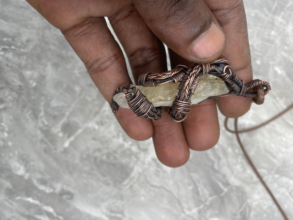 Citrine Copper Snake Design