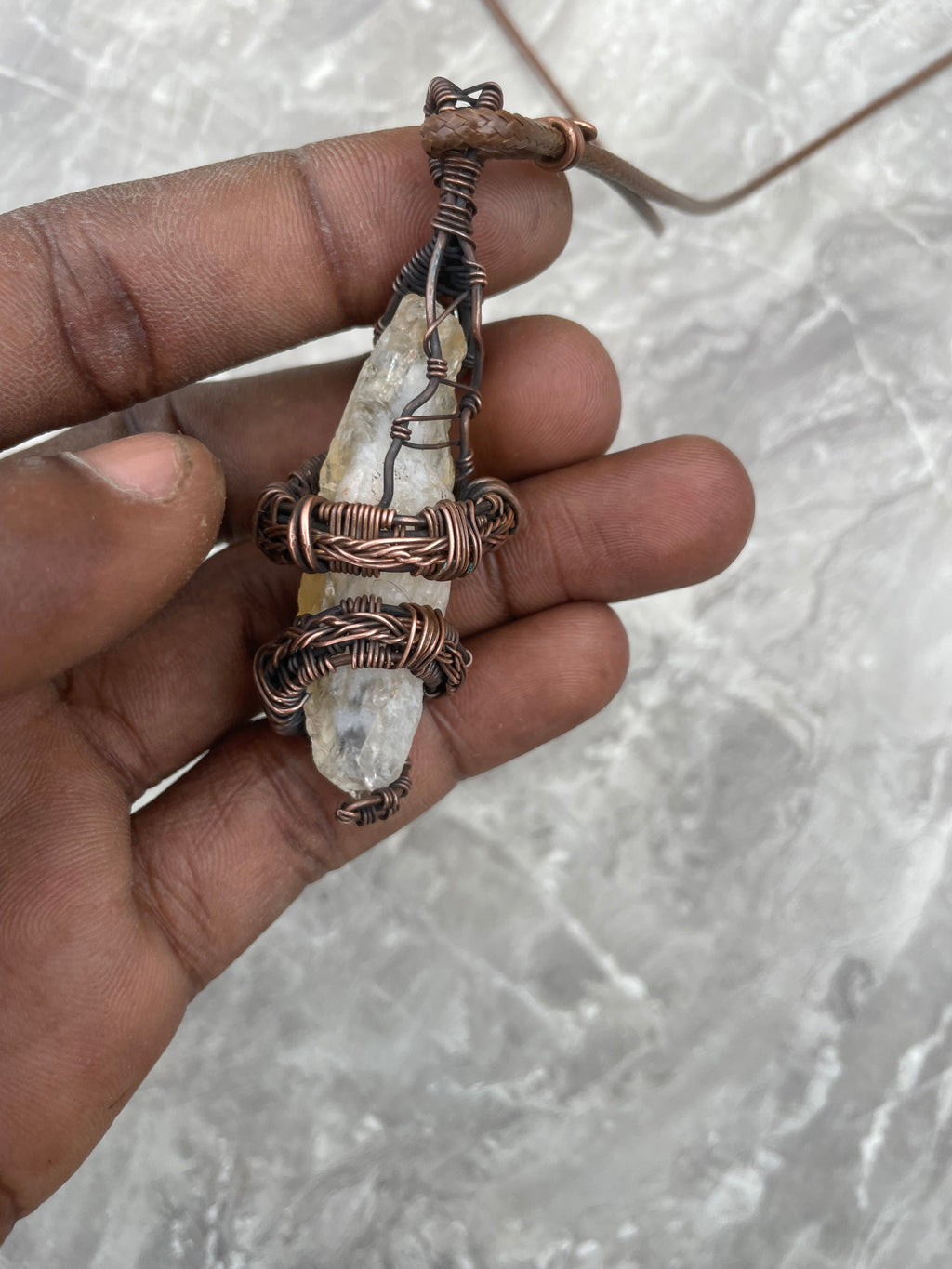 Citrine Copper Snake Design