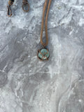 Green Agate Copper Wire-Wrapped Necklace