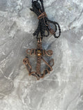 Anchor Copper Wire-Wrapped Necklace