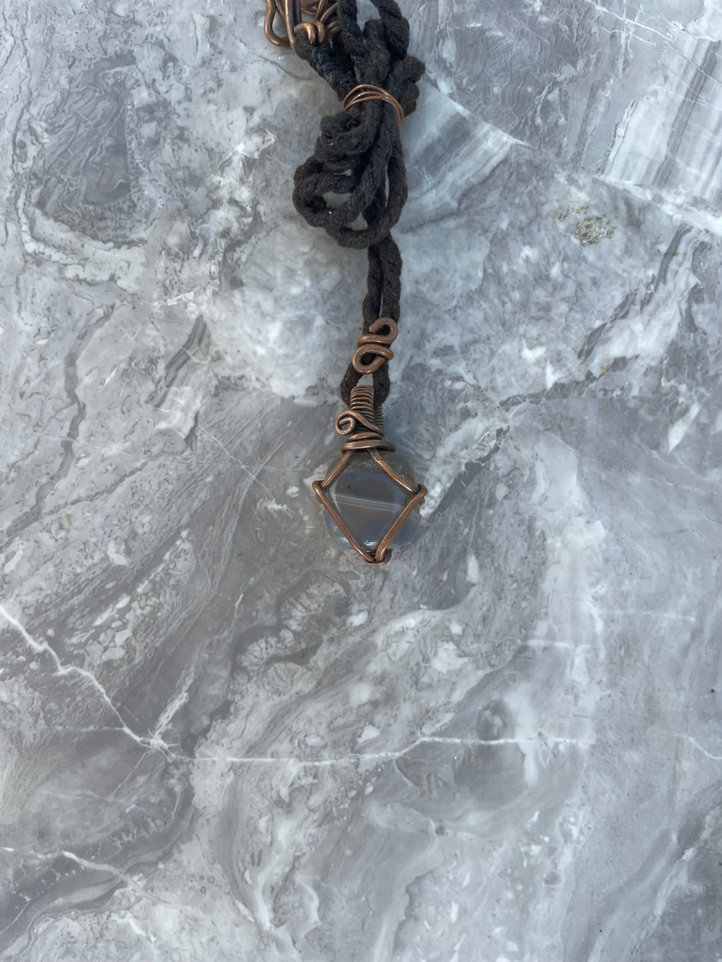 Blue Lace Agate Copper Necklace