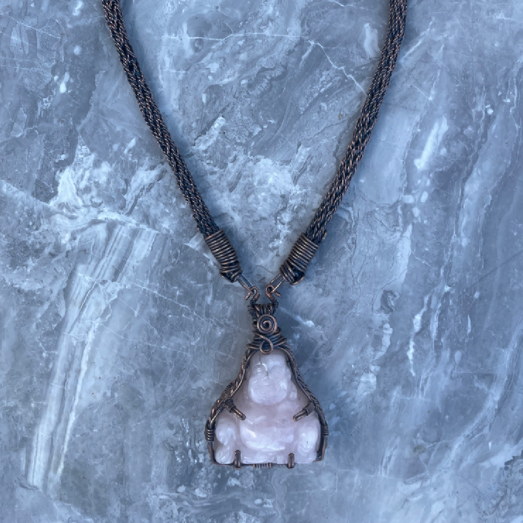Buddha stone copper necklace