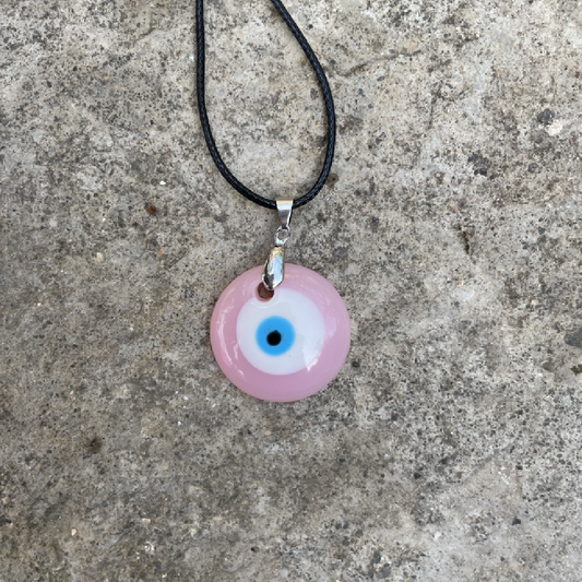 Pink Evil Eye Necklace