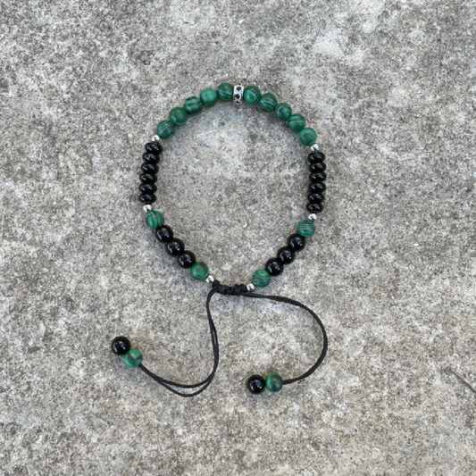 Malachite & Black Onyx Stone Bracelet