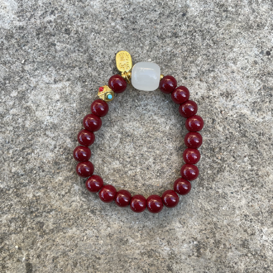 Cinnabar Stone Bracelet