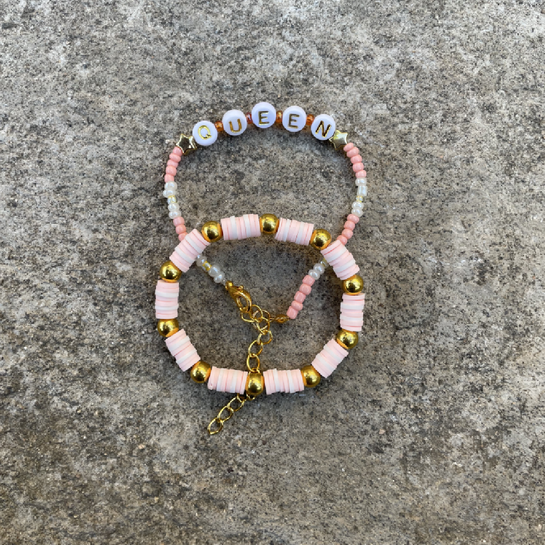 Queen Clay Bead Bracelet set